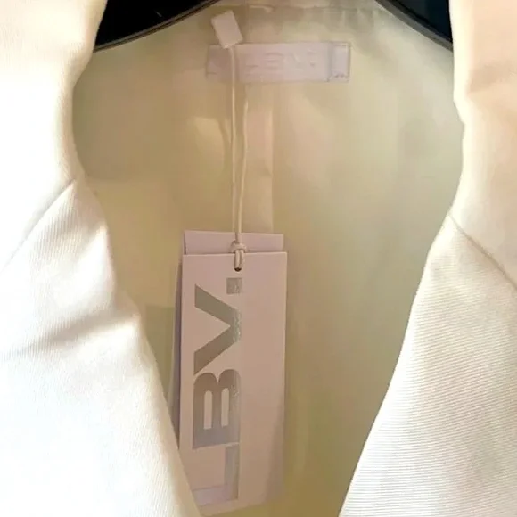 Luxe LBV viscose ivory vest, trendy - NWT, size S